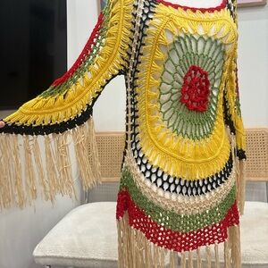 Handmade crochet beach cover up !